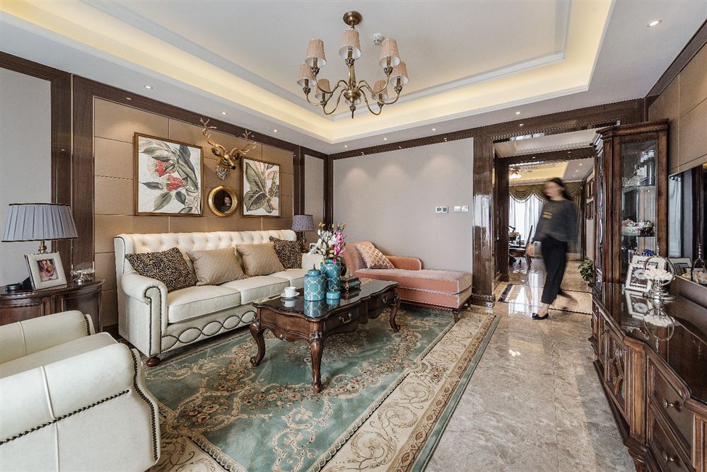 佛山市萬科中駿金域西江美式風(fēng)格三居室裝修案例