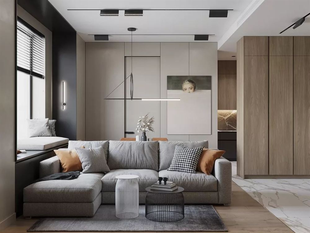 深圳市華潤筍崗中心萬象華府輕奢風格三居室裝修案例