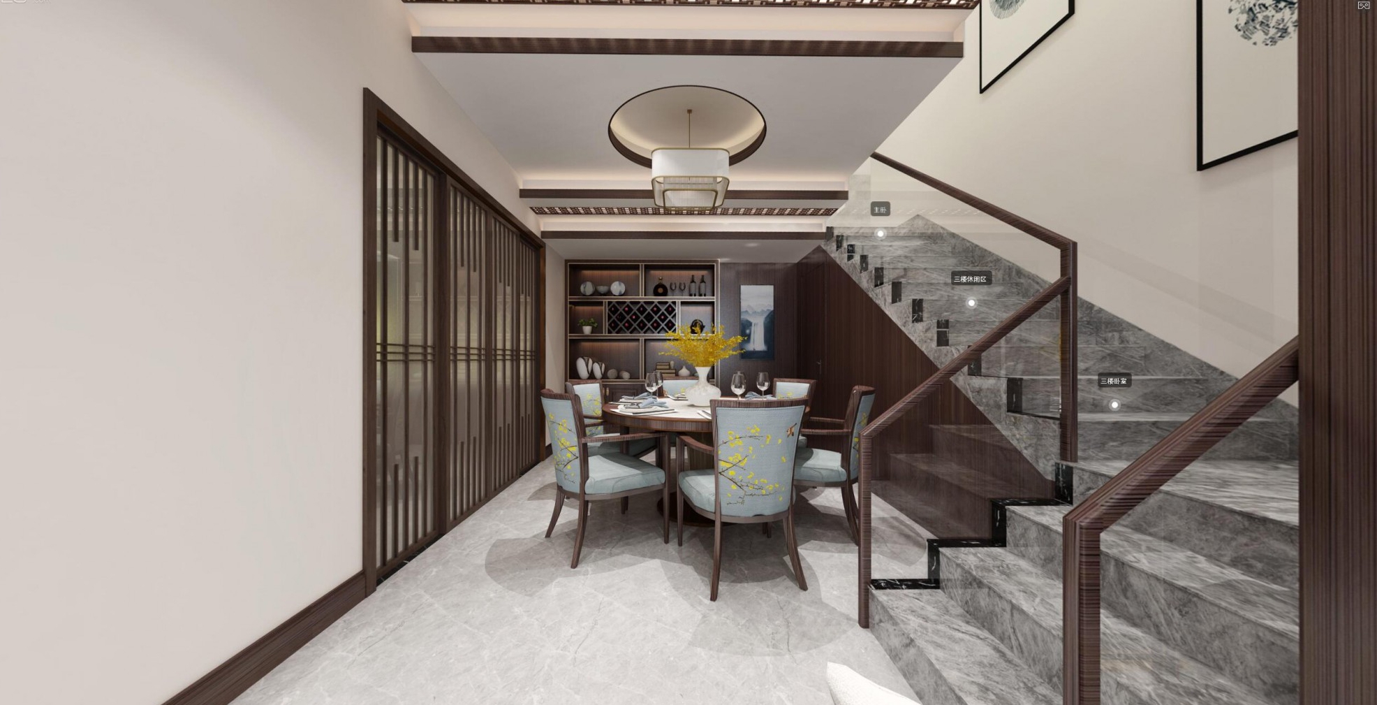 佛山市峰睿公館新中式風格別墅裝修案例