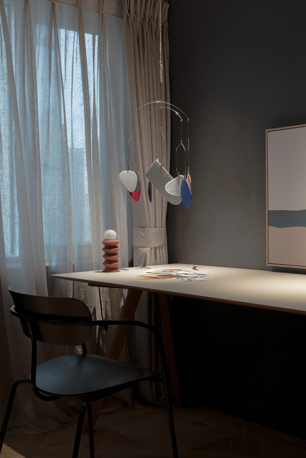 現(xiàn)代風格家裝設計室內裝修效果圖-書桌