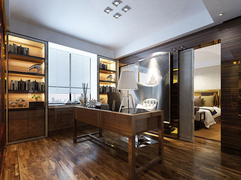 常州市萬(wàn)科理想城別墅輕奢風(fēng)格三居室裝修案例