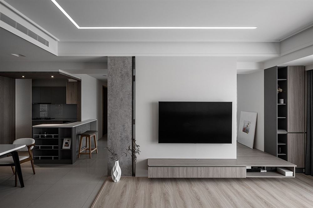 廣州市越秀濱海新城現代簡約風格三居室裝修案例