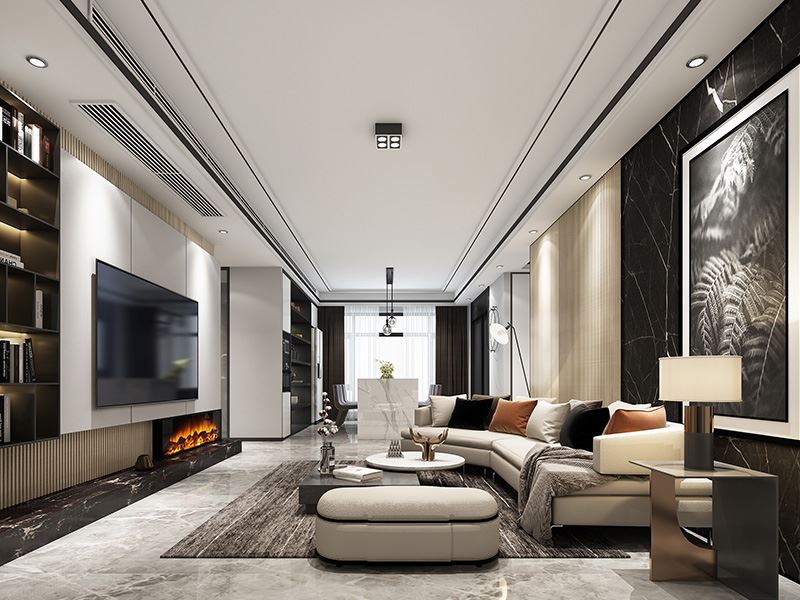 常州市美池溫泉度假村現(xiàn)代簡(jiǎn)約風(fēng)格三居室裝修案例