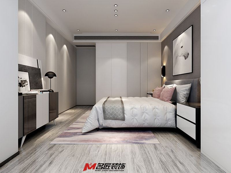 臺州市碧湖山莊現(xiàn)代簡約風(fēng)格三居室裝修案例