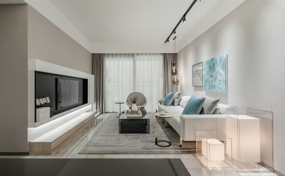 佛山市復(fù)地公園和光輕奢風(fēng)格三居室裝修案例