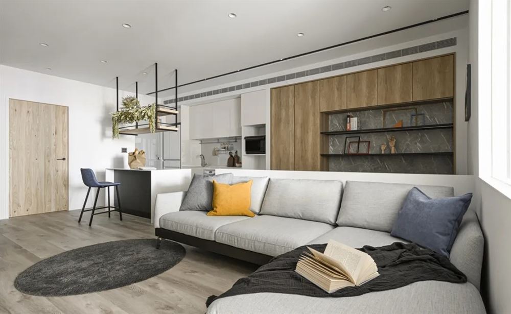 湛江市申藍(lán)寶邸北歐風(fēng)格三居室裝修案例