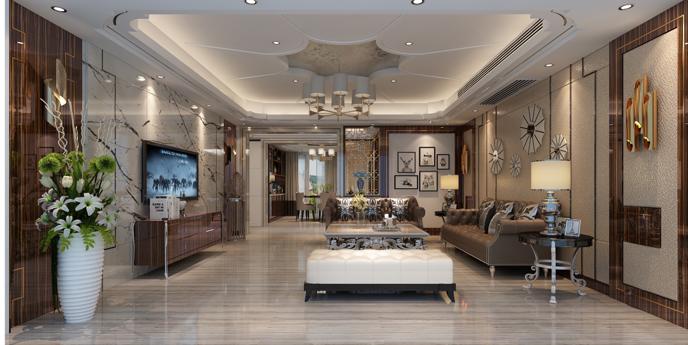 德陽市朝陽南路318號院歐式風格五居室裝修案例