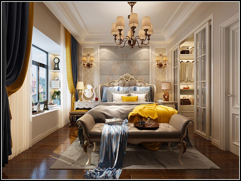 佛山市恒大山湖郡歐式風格三居室裝修案例