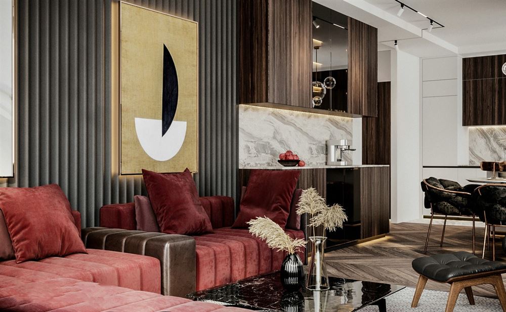 江門市時代春樹里輕奢風格三居室裝修案例