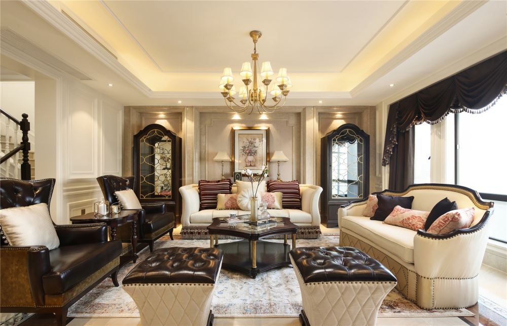 江門(mén)市越秀星匯名庭歐式風(fēng)格別墅裝修案例