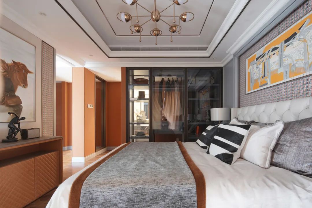 時尚輕奢風格室內(nèi)設計家裝案例-主臥