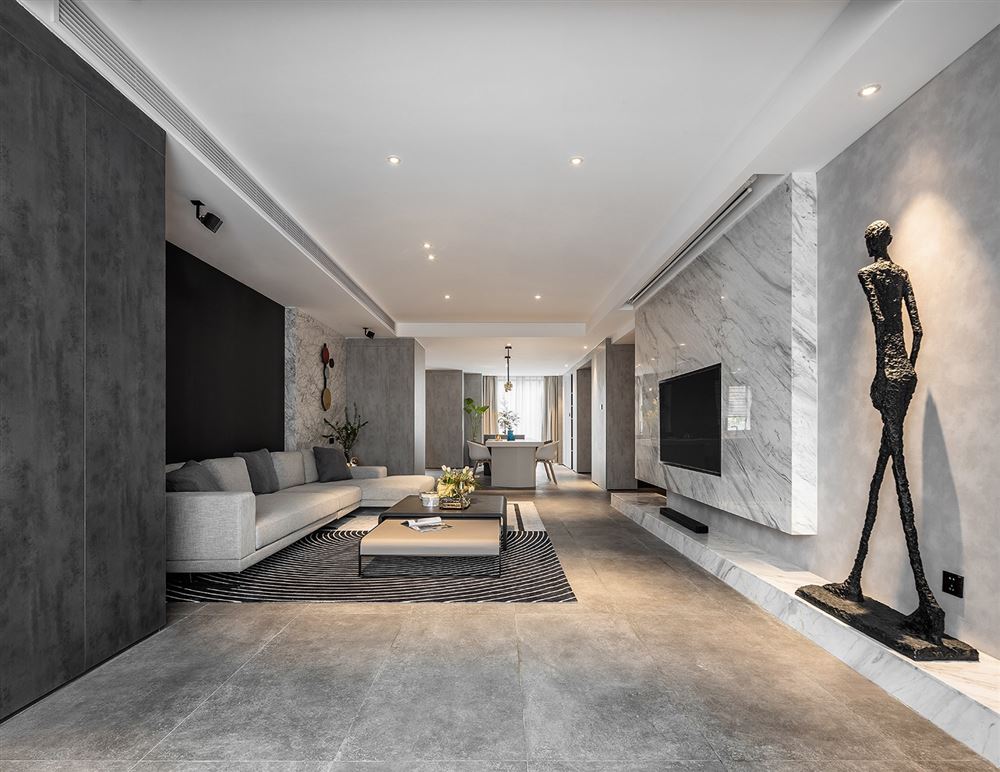 廣州市福今路小區(qū)輕奢風格三居室裝修案例