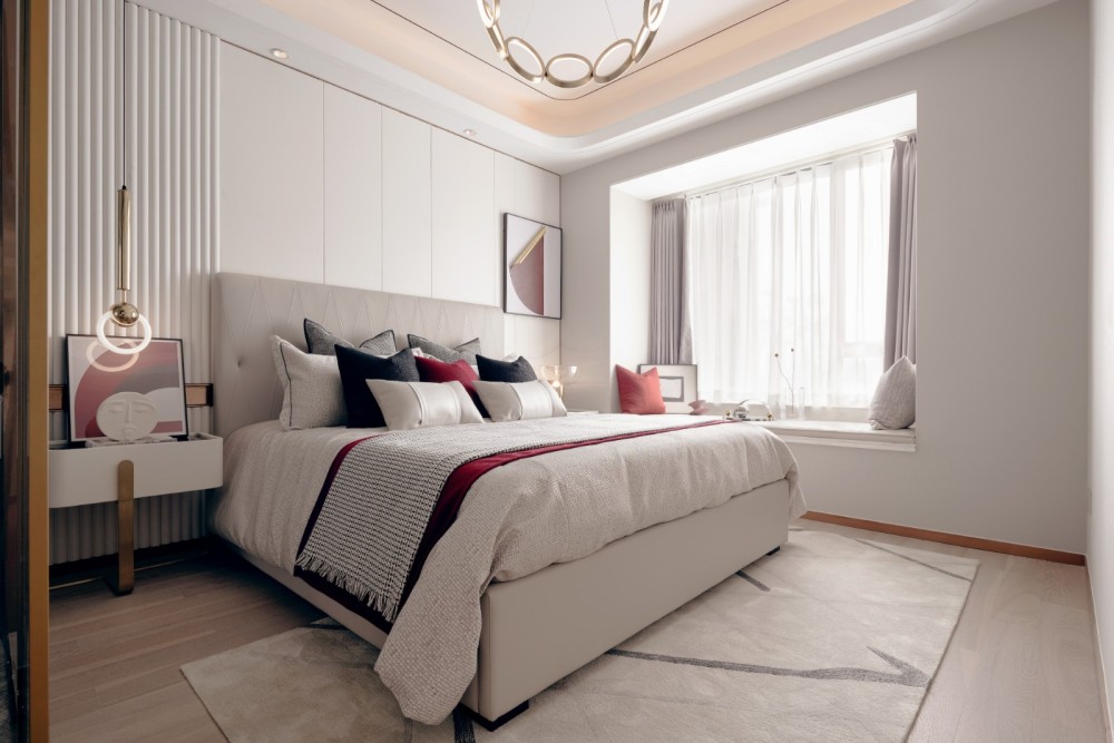 現(xiàn)代輕奢風(fēng)格室內(nèi)設(shè)計家裝案例-臥室