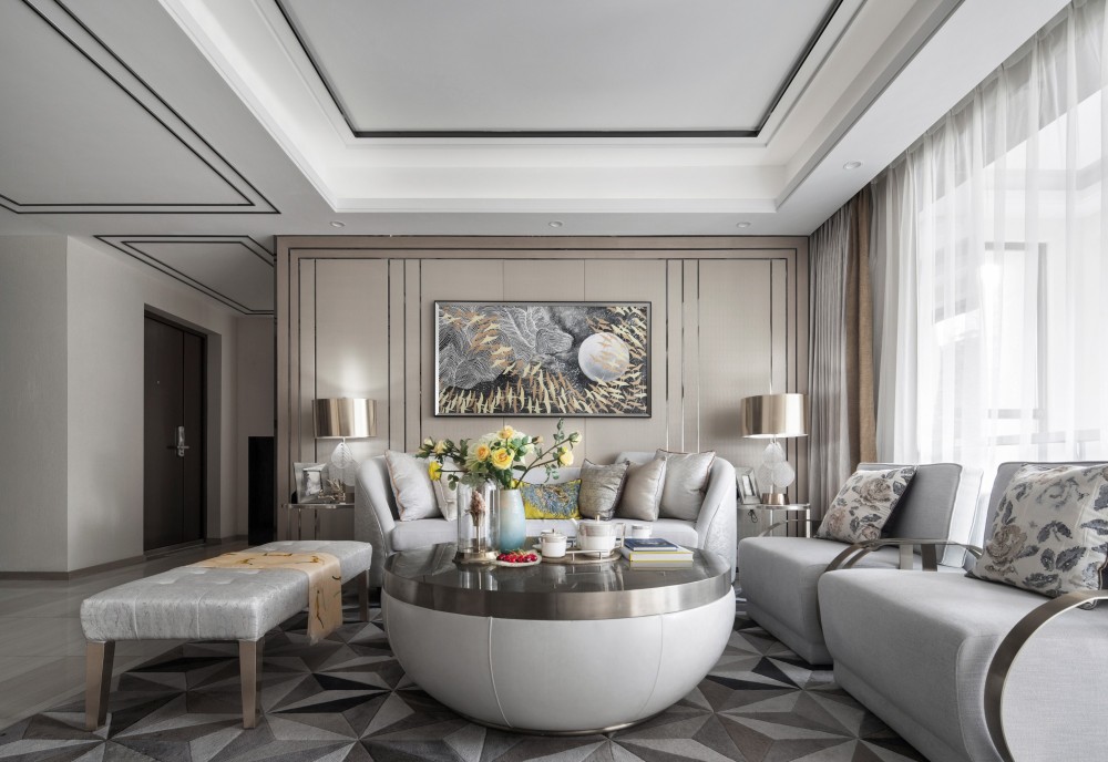 現(xiàn)代輕奢風格室內設計家裝案例-客廳