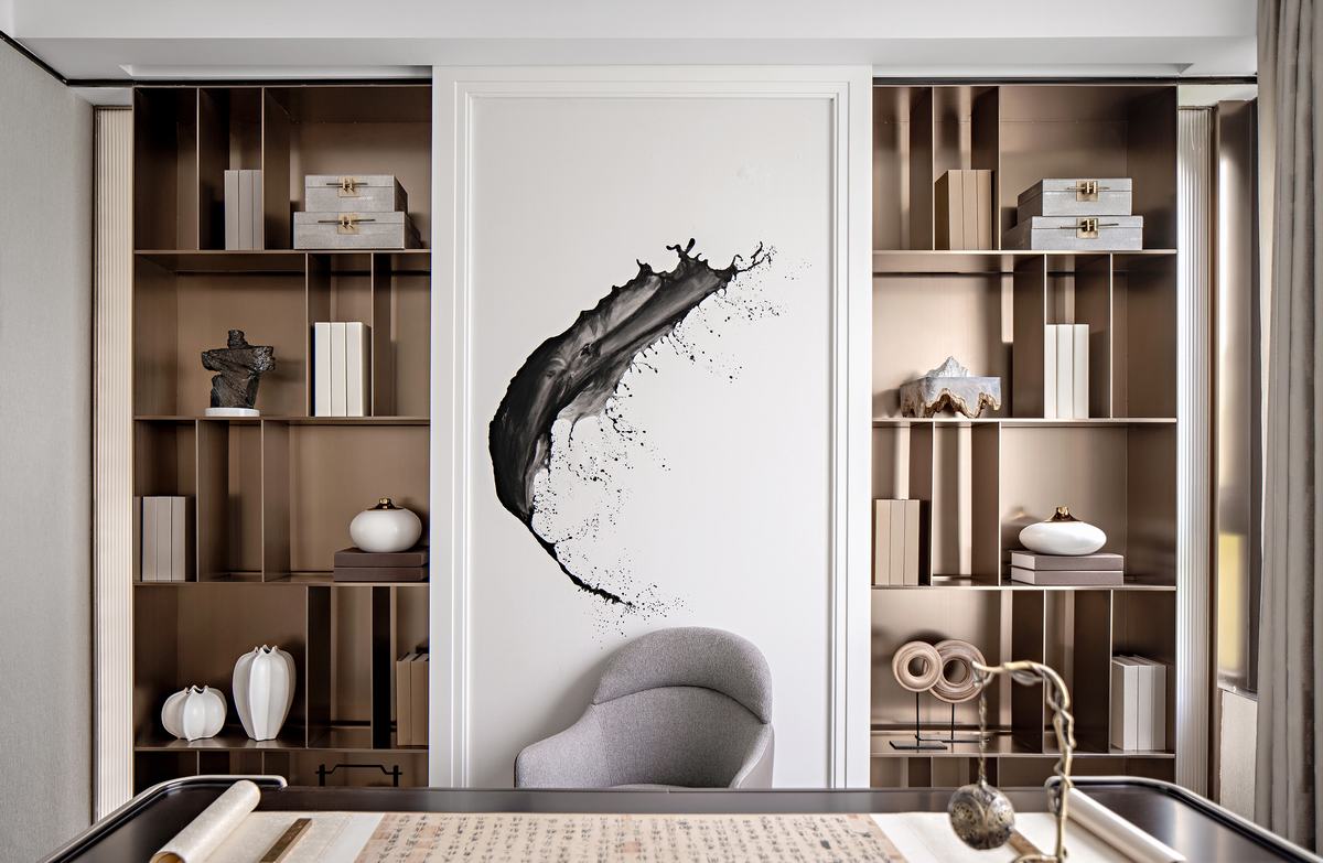 新中式風格室內(nèi)設(shè)計家裝案例-書房