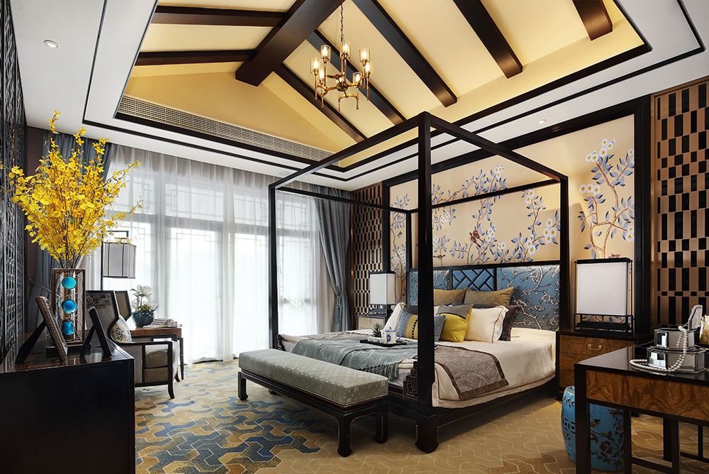 佛山市萬科中駿金域西江新中式風(fēng)格別墅裝修案例