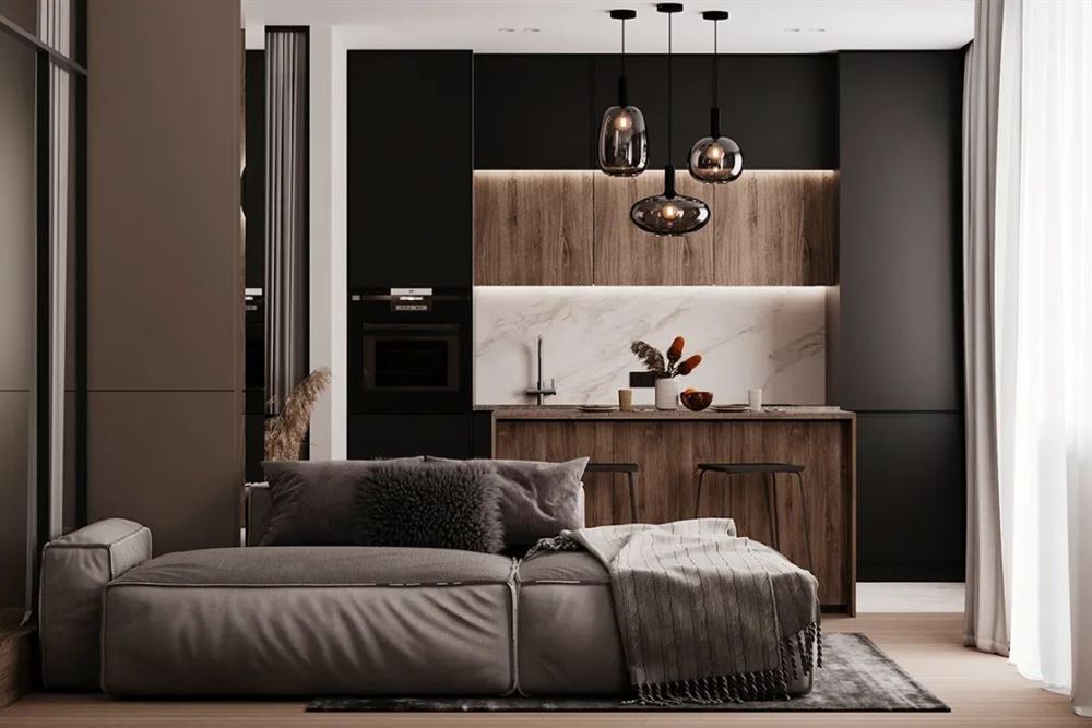 茂名市九龍湖現(xiàn)代簡(jiǎn)約風(fēng)格三居室裝修案例