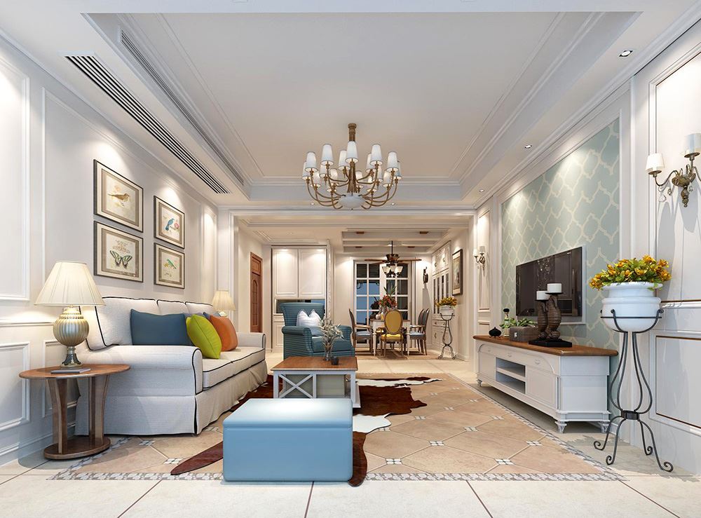 連云港市東方之珠(灌南)美式風(fēng)格三居室裝修案例