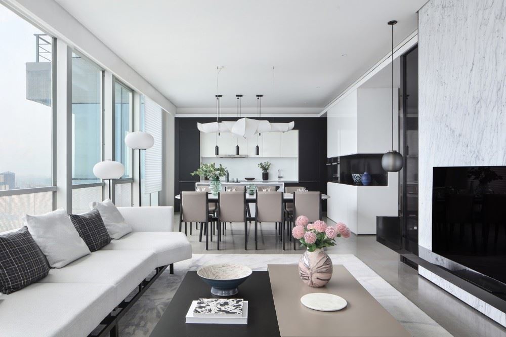 佛山市美的半島莊園現(xiàn)代簡約風(fēng)格平層裝修案例