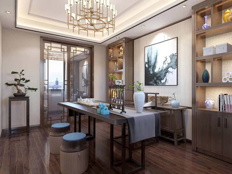 昭通市撫鎮(zhèn)門廣場新中式風(fēng)格別墅裝修案例