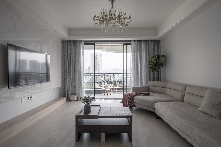 佛山市海倫堡菁華府現(xiàn)代風(fēng)格三居室裝修案例