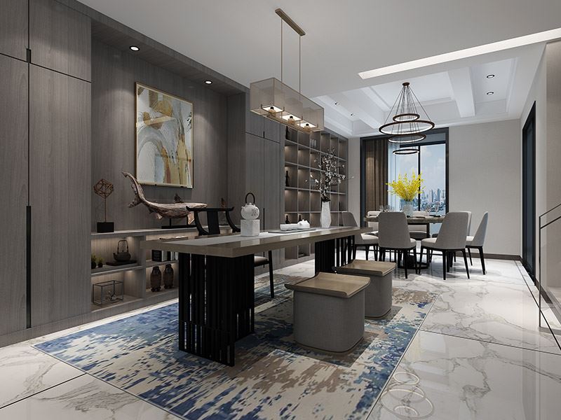 楚雄彝族自治州楚雄雍和居(彝海南路)現(xiàn)代簡約風格三居室裝修案例