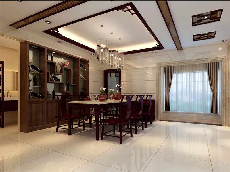 佛山市綠城&middot;桂語蘭庭新中式風(fēng)格四居室裝修案例