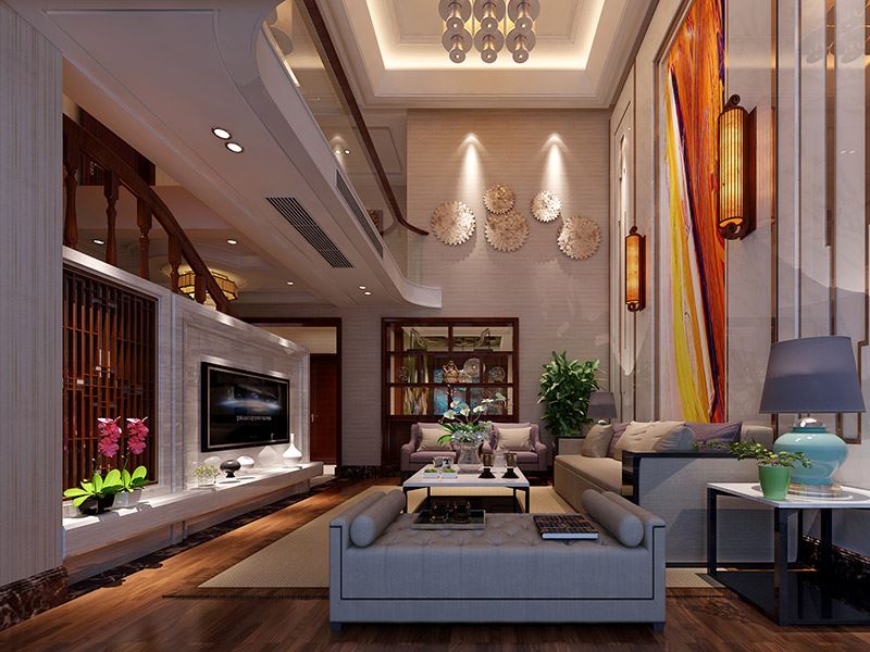 揭陽(yáng)市惠來(lái)碧桂園新中式風(fēng)格復(fù)式裝修案例