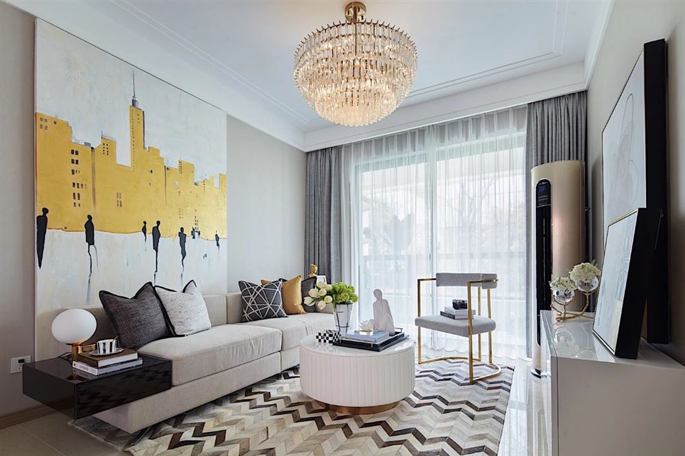 南寧市富鳴陽光城現(xiàn)代風(fēng)格三居室裝修案例