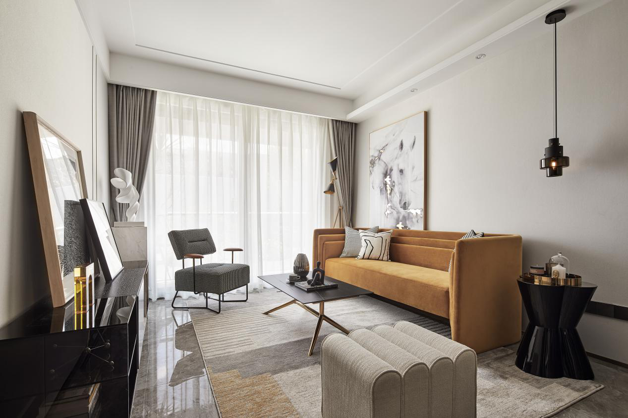 現(xiàn)代簡約風格室內設計家裝案例-客廳