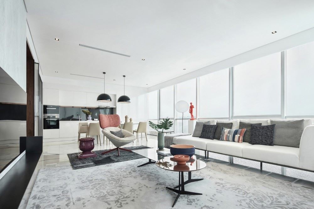 楚雄彝族自治州壩塘邊小區(qū)現(xiàn)代簡約風格平層裝修案例