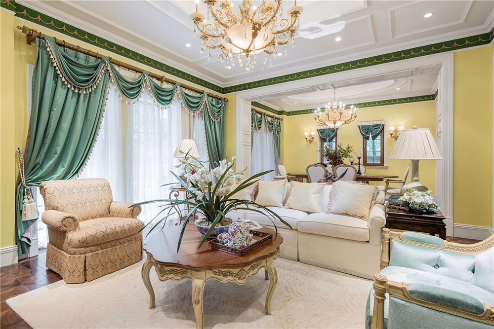 江門市東富花園田園風(fēng)格三居室裝修案例