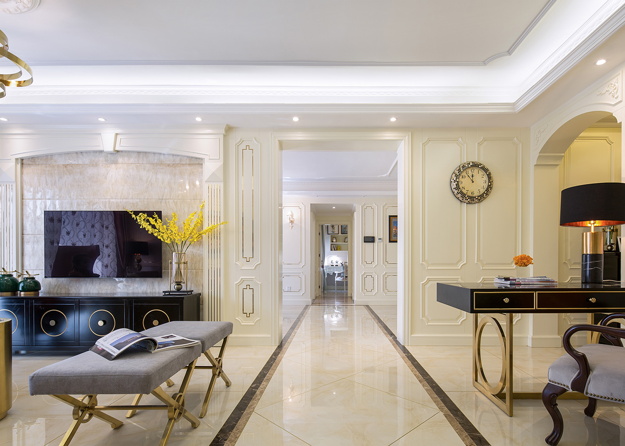 美式輕奢風格室內(nèi)設(shè)計家裝案例-走廊