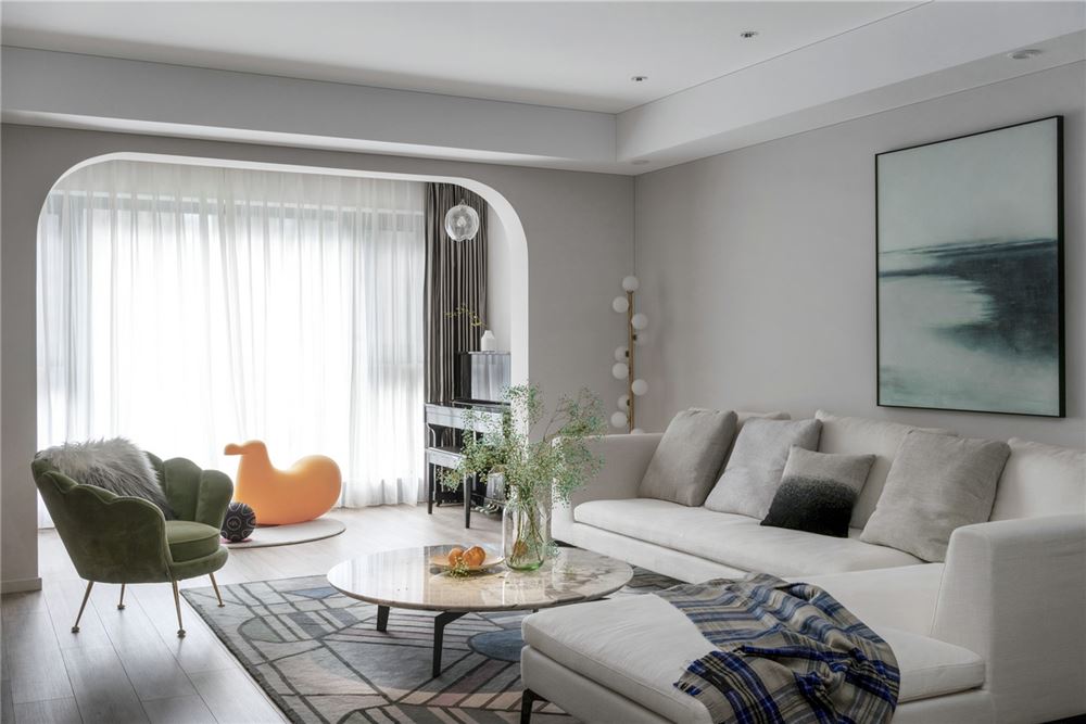 廣州市中山三路小區(qū)新中式風(fēng)格三居室裝修案例