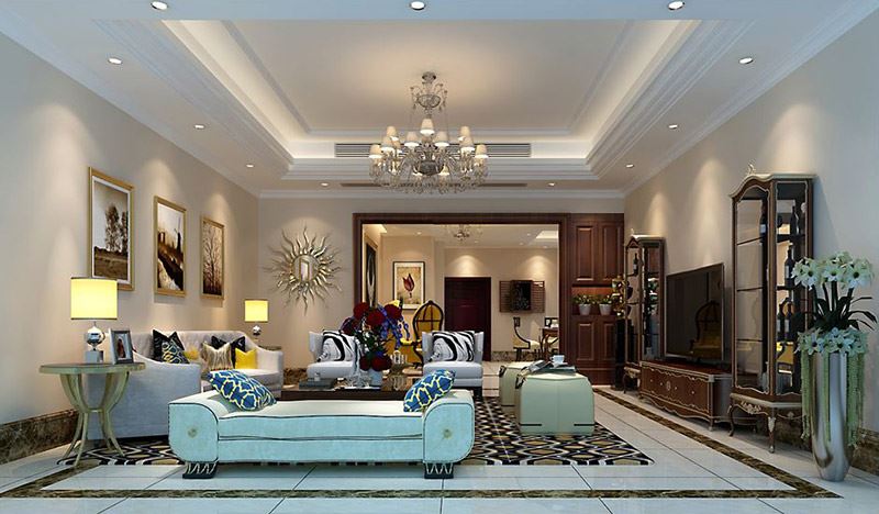 佛山市越秀星匯瀚府美式風(fēng)格復(fù)式裝修案例