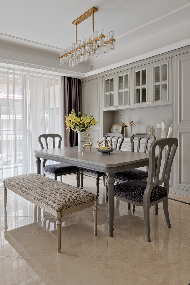 現(xiàn)代美式風格家裝設(shè)計室內(nèi)裝修效果圖-餐廳
