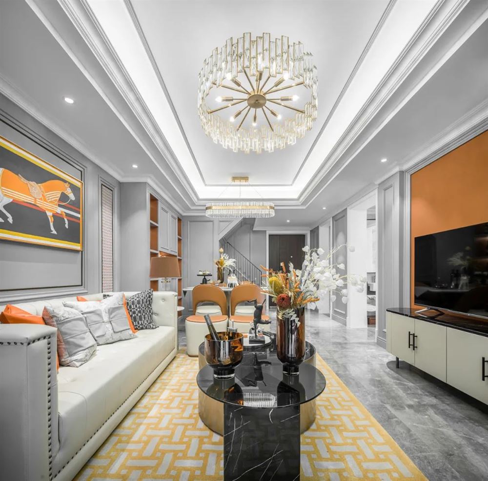 佛山市金茂綠島湖輕奢風(fēng)格三居室裝修案例