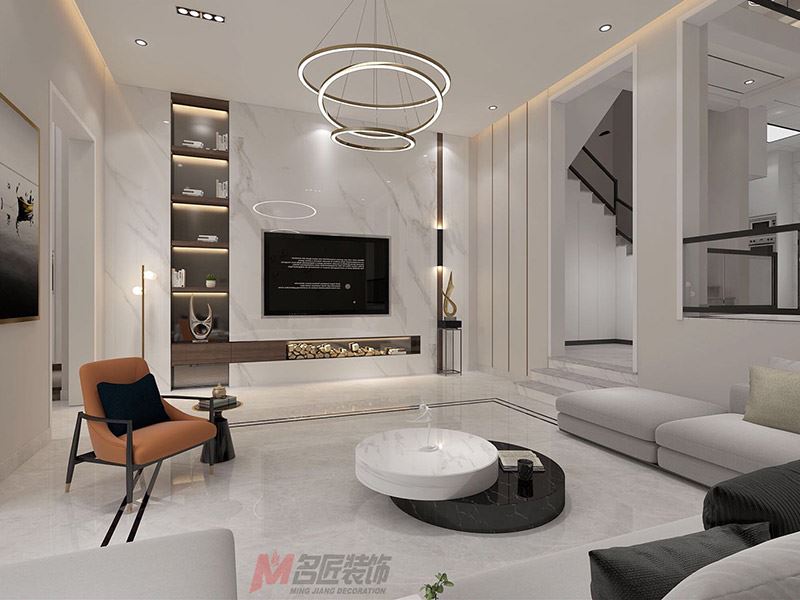 自貢市巴黎陽(yáng)光現(xiàn)代簡(jiǎn)約風(fēng)格別墅裝修案例