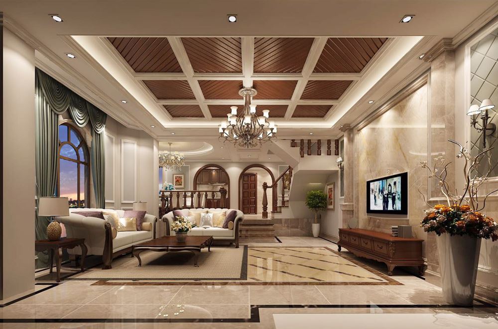 連云港市恒仁嘉天下美式風(fēng)格別墅裝修案例