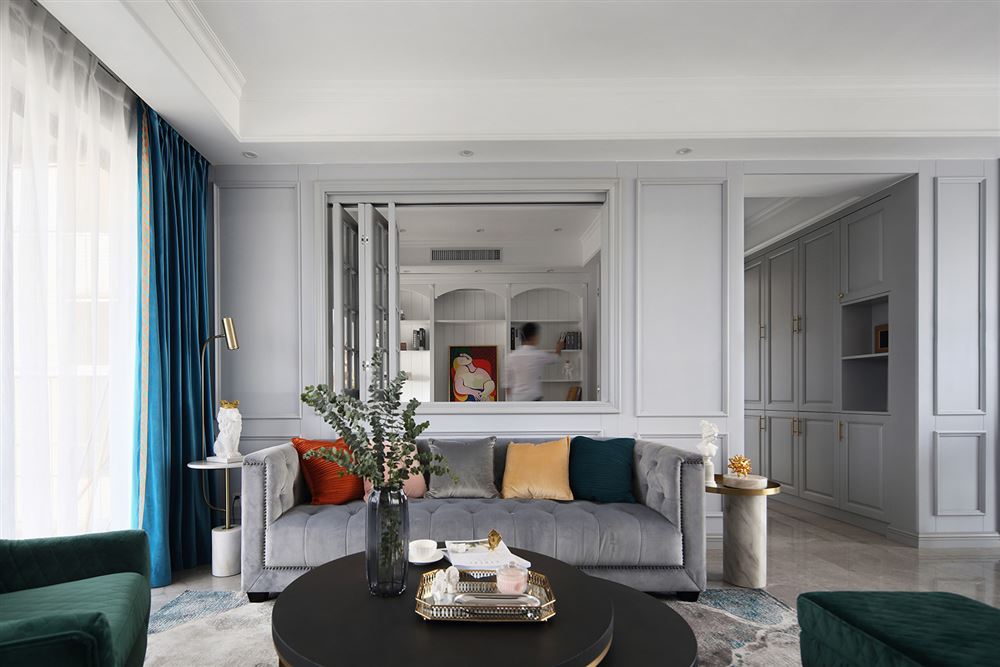 江門市半山別墅公寓美式風(fēng)格三居室裝修案例