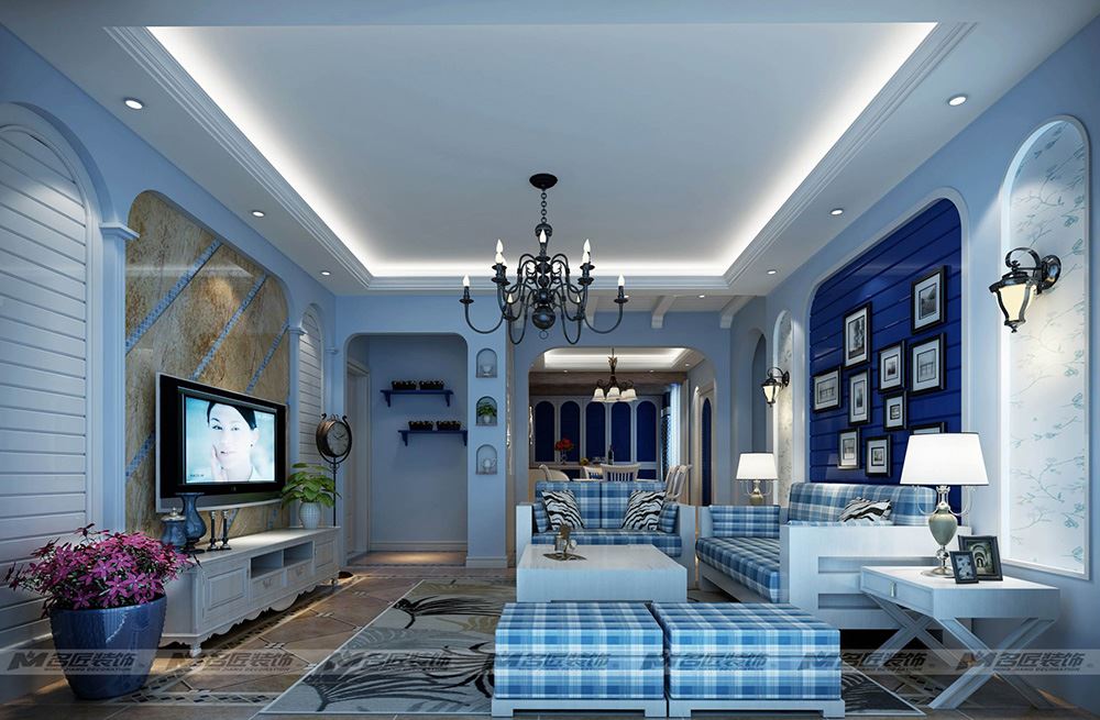 茂名市一方新苑北歐風(fēng)格三居室裝修案例