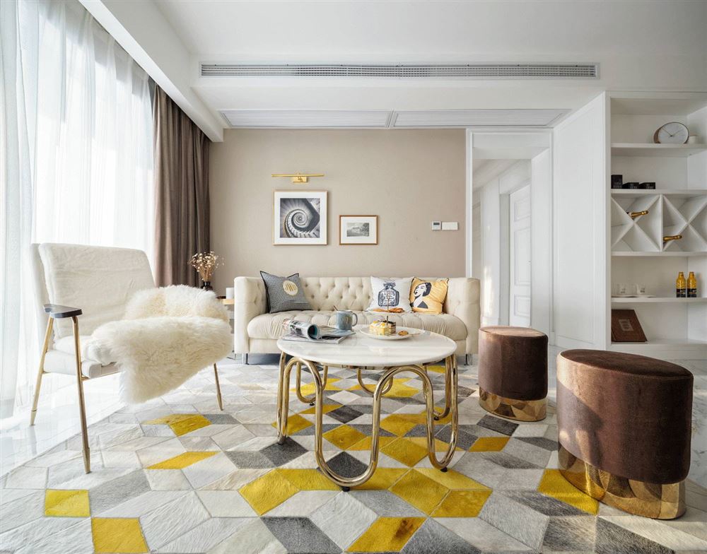 湛江市碧桂園城邦花園美式風格三居室裝修案例