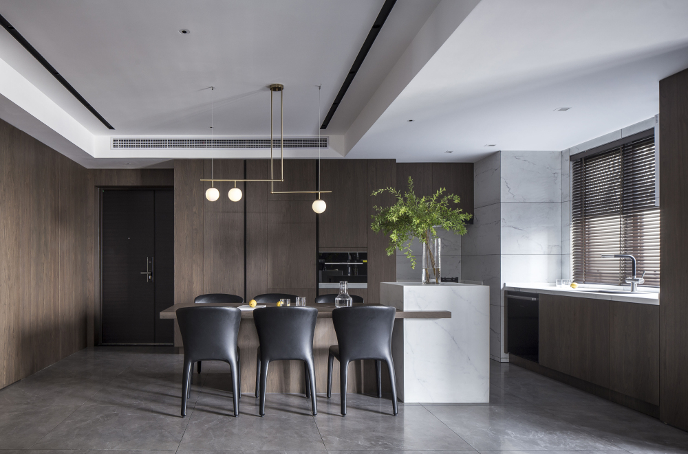 現(xiàn)代簡約風格室內家裝案例效果圖-餐廳