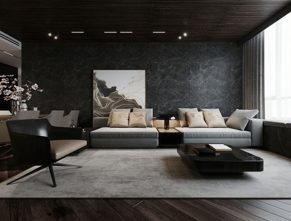 佛山市越秀閱湖臺現(xiàn)代簡約風格四居室裝修案例