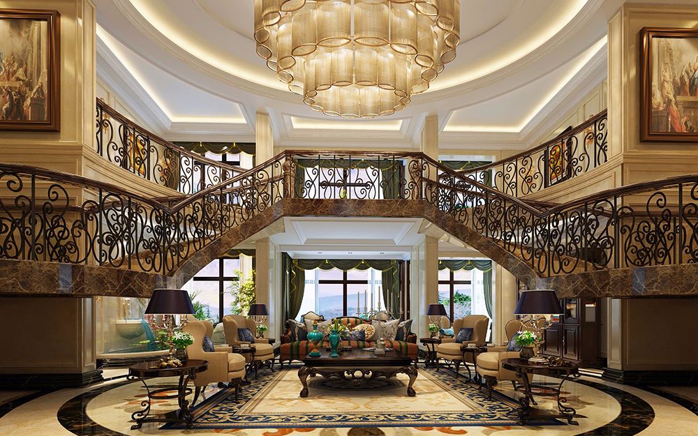 佛山市朝安金茂悅歐式風(fēng)格別墅裝修案例