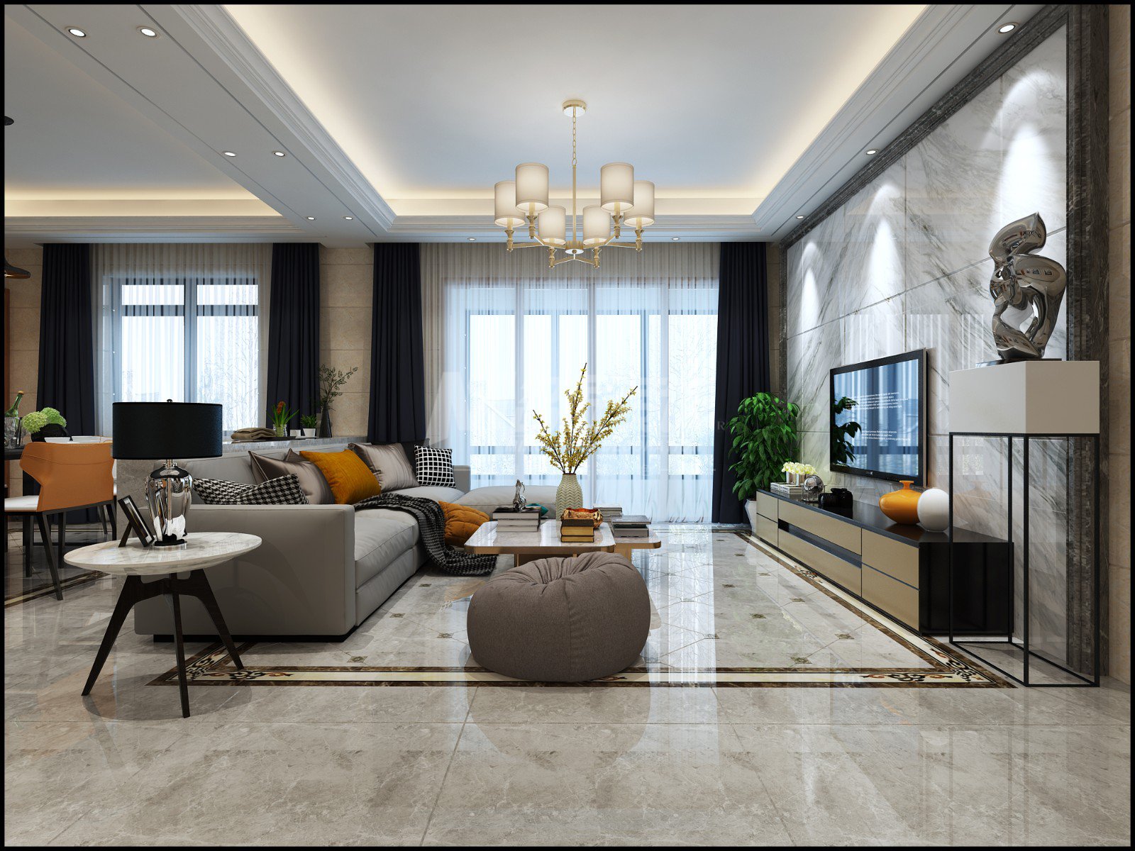 淮安市億力未來城現(xiàn)代簡約風(fēng)格三居室裝修案例