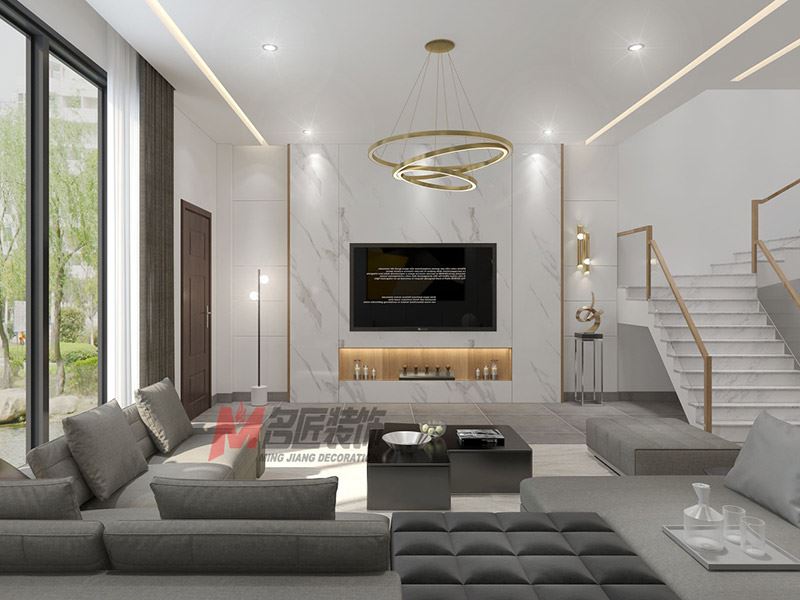 自貢市北街90號(hào)院現(xiàn)代簡(jiǎn)約風(fēng)格別墅裝修案例