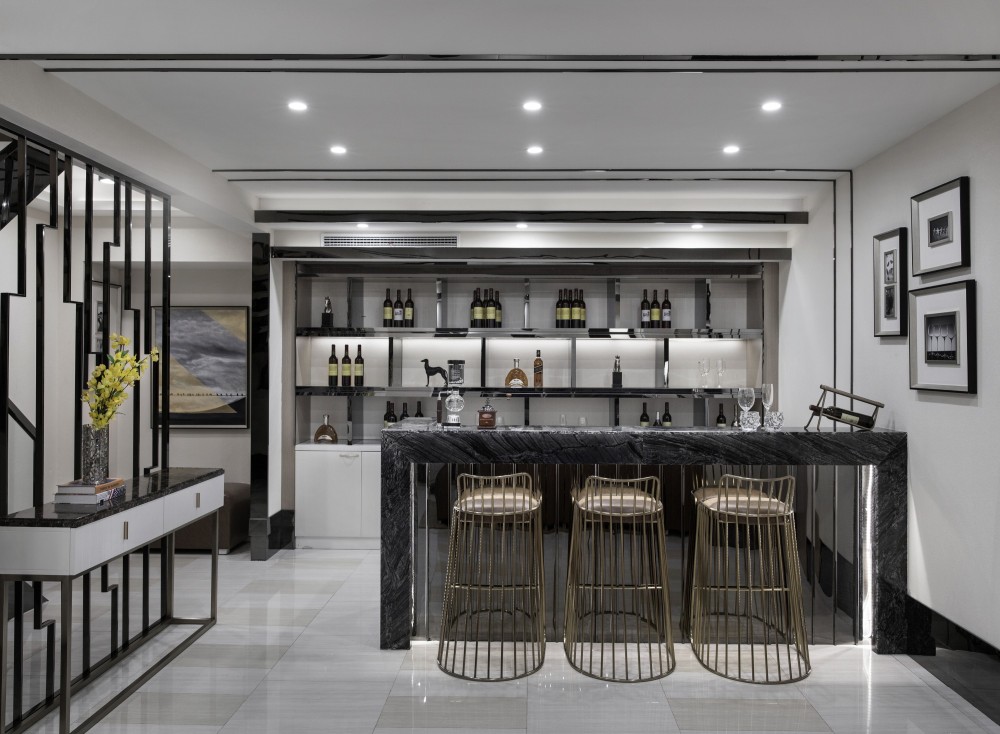 現(xiàn)代輕奢風格室內設計家裝案例-吧臺