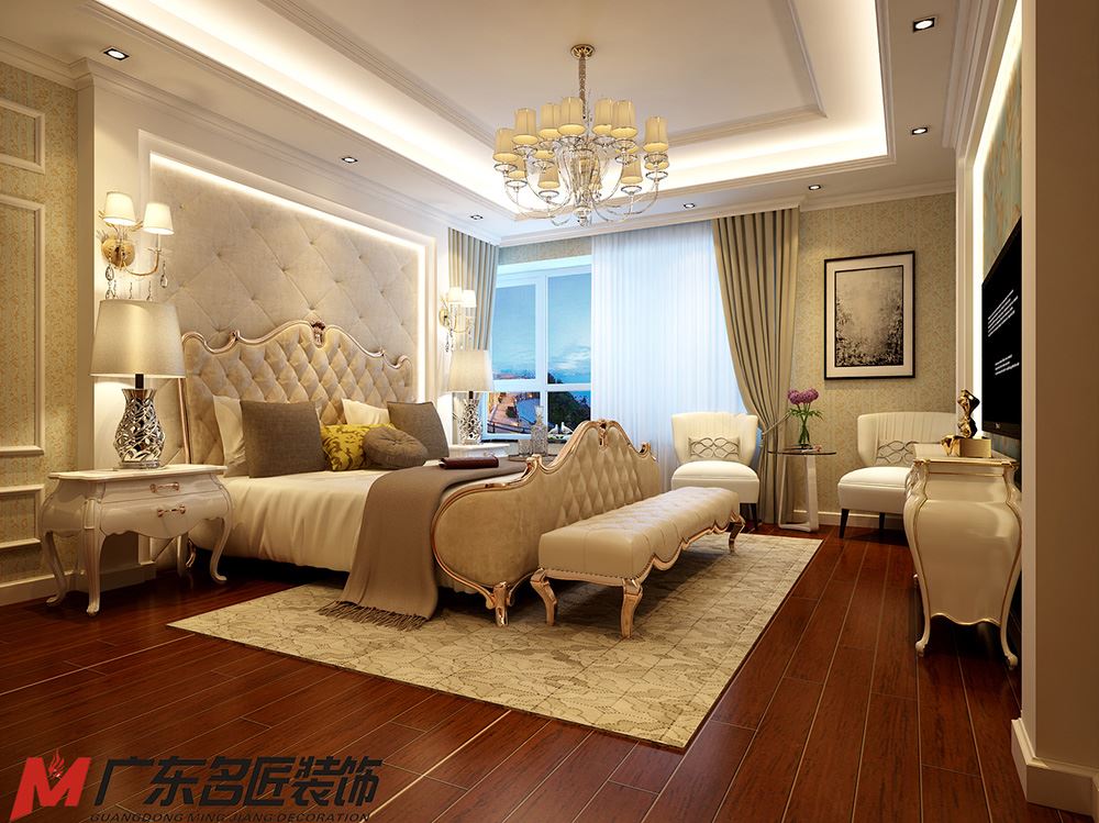 青島市海爾東城國際歐式風(fēng)格四居室裝修案例