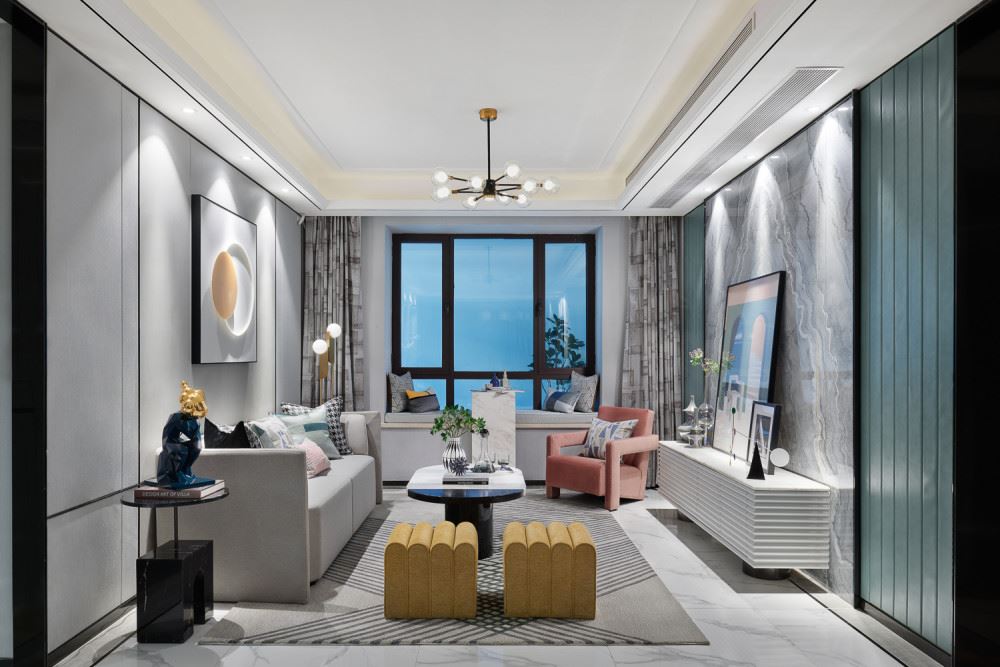 佛山市保利清能和府輕奢風(fēng)格三居室裝修案例